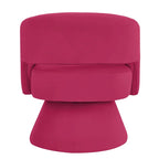 Fauteuil pivotant moderne en forme de tonneau, chaises d'appoint rondes rembourrées en velours, fauteuil pivotant confortable à 360 degrés avec dossier ouvert
