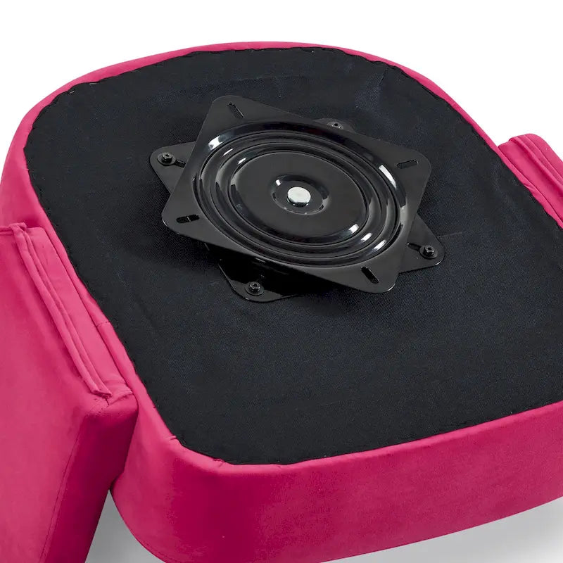 Fauteuil pivotant moderne en forme de tonneau, chaises d'appoint rondes rembourrées en velours, fauteuil pivotant confortable à 360 degrés avec dossier ouvert