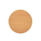 Table d'appoint ronde en rotin de 45 cm, bois de chêne brun naturel