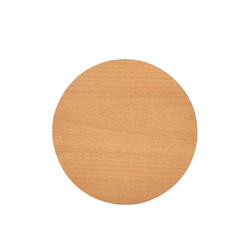 Table d'appoint ronde en rotin de 45 cm, bois de chêne brun naturel