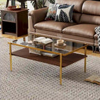 Ensemble de 3 tables basses et tables d'appoint, Table en verre trempé avec couche en MDF, Tables modernes pour salon, Verre gris