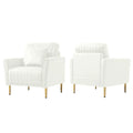 Fauteuil d'appoint en velours pour salon, lot de 2