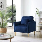 Fauteuil d'appoint en velours pour salon, lot de 2