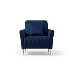 Fauteuil d'appoint en velours pour salon, lot de 2