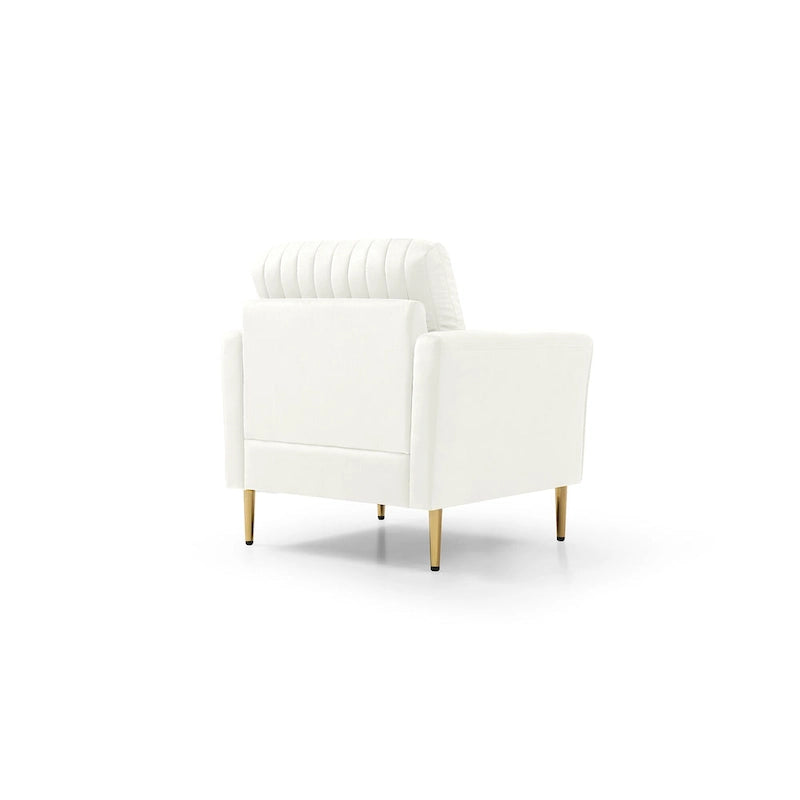 Fauteuil d'appoint en velours pour salon, lot de 2