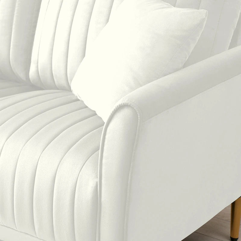 Fauteuil d'appoint en velours pour salon, lot de 2