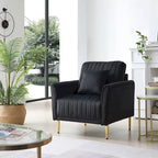 Fauteuil d'appoint en velours pour salon, lot de 2
