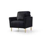 Fauteuil d'appoint en velours pour salon, lot de 2