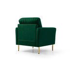 Fauteuil d'appoint en velours pour salon, lot de 2