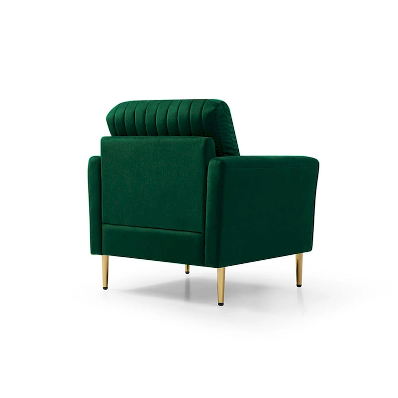 Fauteuil d'appoint en velours pour salon, lot de 2
