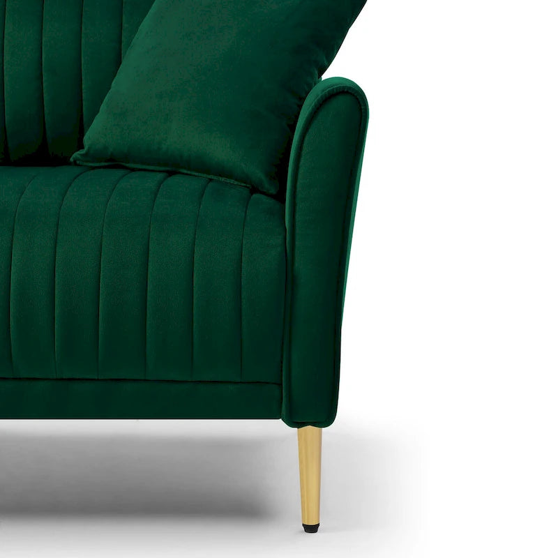 Fauteuil d'appoint en velours pour salon, lot de 2