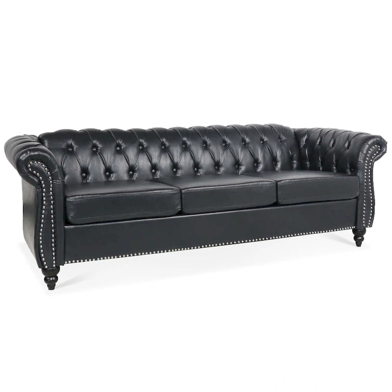 Canapé Chesterfield 3 places moderne Mid-Century 213 cm