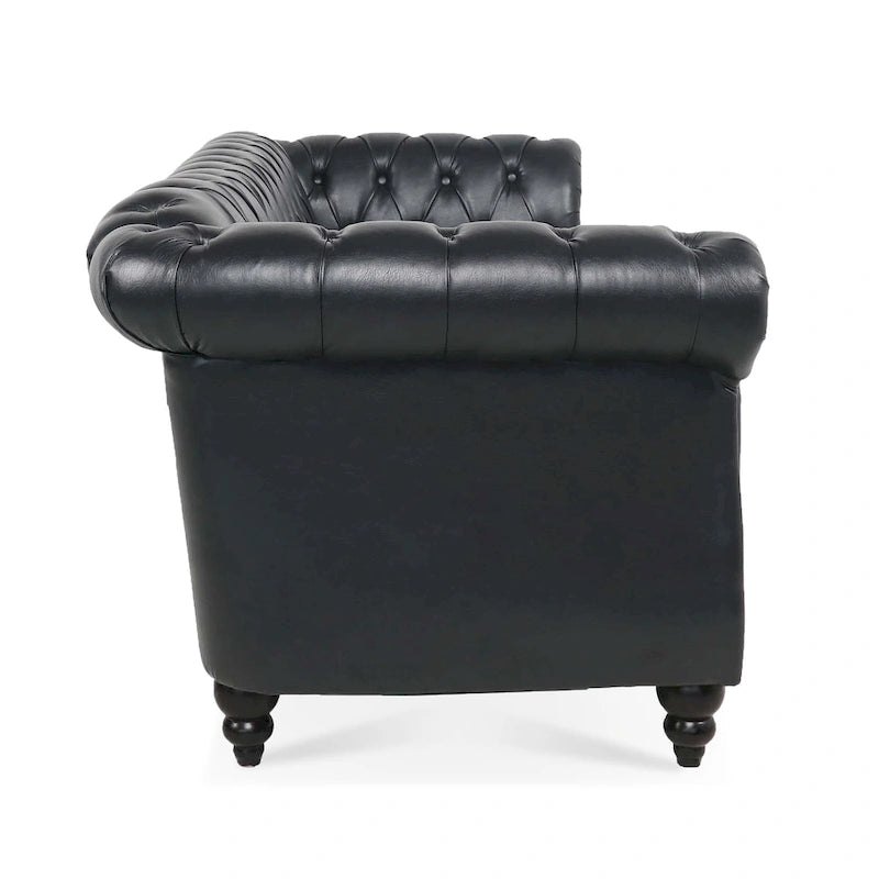 Canapé Chesterfield 3 places moderne Mid-Century 213 cm