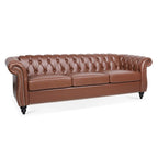 Canapé Chesterfield 3 places moderne Mid-Century 213 cm