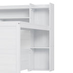 Lit de repos double avec étagères, lit gigogne et bureau