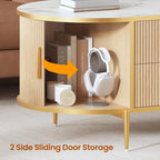 Table basse relevable Compartiment de rangement Porte de grange