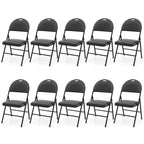Lots de 2/4/8/10/12 Chaises Pliantes Rembourrées de Fête avec Cadre Métallique