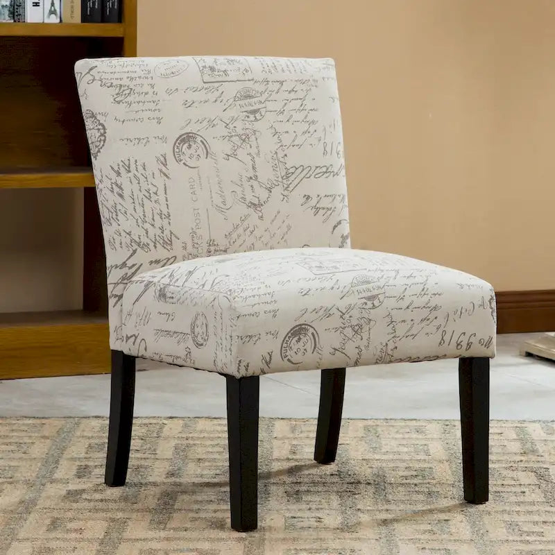 Fauteuil d'appoint rembourré blanc de 64,7 cm