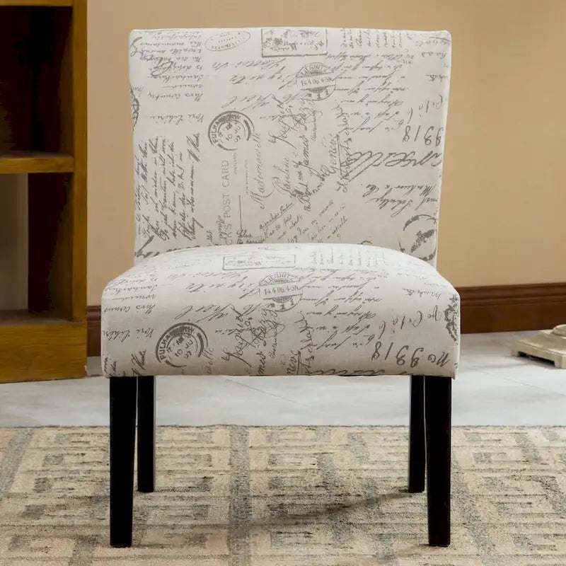Fauteuil d'appoint rembourré blanc de 64,7 cm