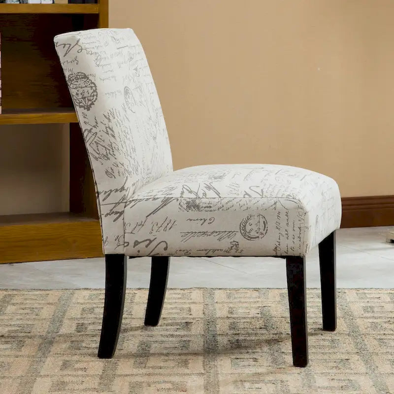 Fauteuil d'appoint rembourré blanc de 64,7 cm