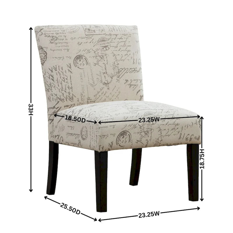 Fauteuil d'appoint rembourré blanc de 64,7 cm