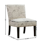 Fauteuil d'appoint rembourré blanc de 64,7 cm