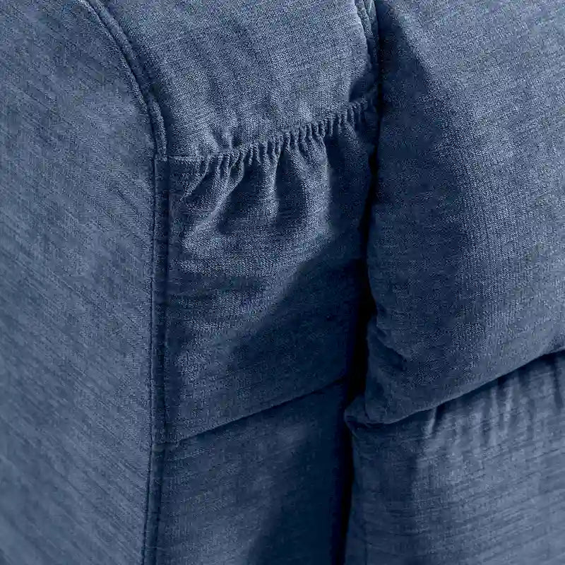 Fauteuil inclinable électrique releveur bleu avec chauffage, massage et ports USB