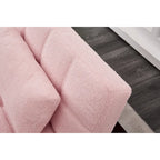 Canapé-lit modulaire simple Chenille Rose Teddy avec structure en bois massif pour salon
