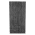 18.5 Armoire moderne à trois portes avec tringle, quatre étagères intérieures et deux tiroirs inférieurs