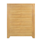Commode verticale à 5 tiroirs en bois massif avec poignée métallique pour chambre à coucher, salon