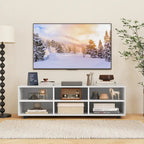 Meuble TV pour téléviseur 50 pouces, meuble TV 42" avec 3 étagères réglables