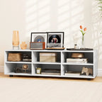 Meuble TV pour téléviseur 50 pouces, meuble TV 42" avec 3 étagères réglables