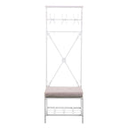 Porte-manteau d'entrée en métal blanc