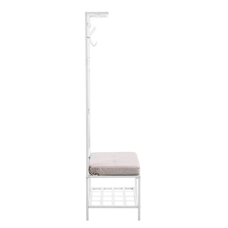 Porte-manteau d'entrée en métal blanc