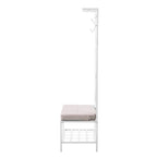 Porte-manteau d'entrée en métal blanc