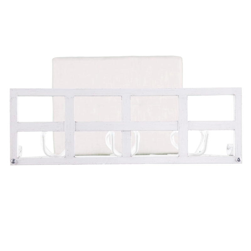 Porte-manteau d'entrée en métal blanc