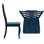 Chaises de salle à manger françaises en bois à dossier échelle (Lot de 2)
