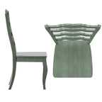 Chaises de salle à manger françaises en bois à dossier échelle (Lot de 2)