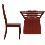 Chaises de salle à manger françaises en bois à dossier échelle (Lot de 2)