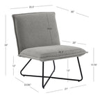 Fauteuil d'appoint capitonné
