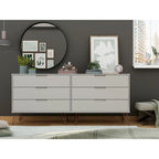 Commode basse à 6 tiroirs avec pieds en métal