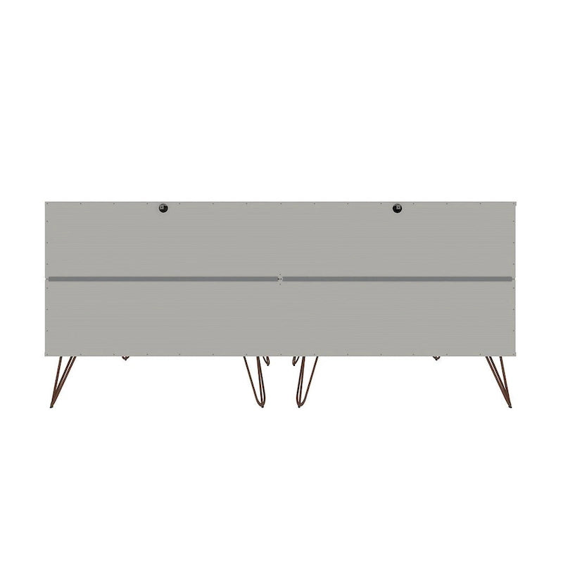 Commode basse à 6 tiroirs avec pieds en métal