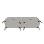 Commode basse à 6 tiroirs avec pieds en métal