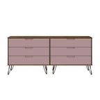 Commode basse à 6 tiroirs avec pieds en métal