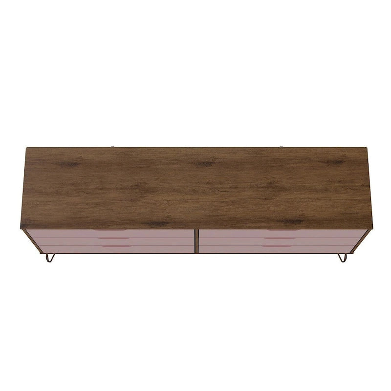 Commode basse à 6 tiroirs avec pieds en métal