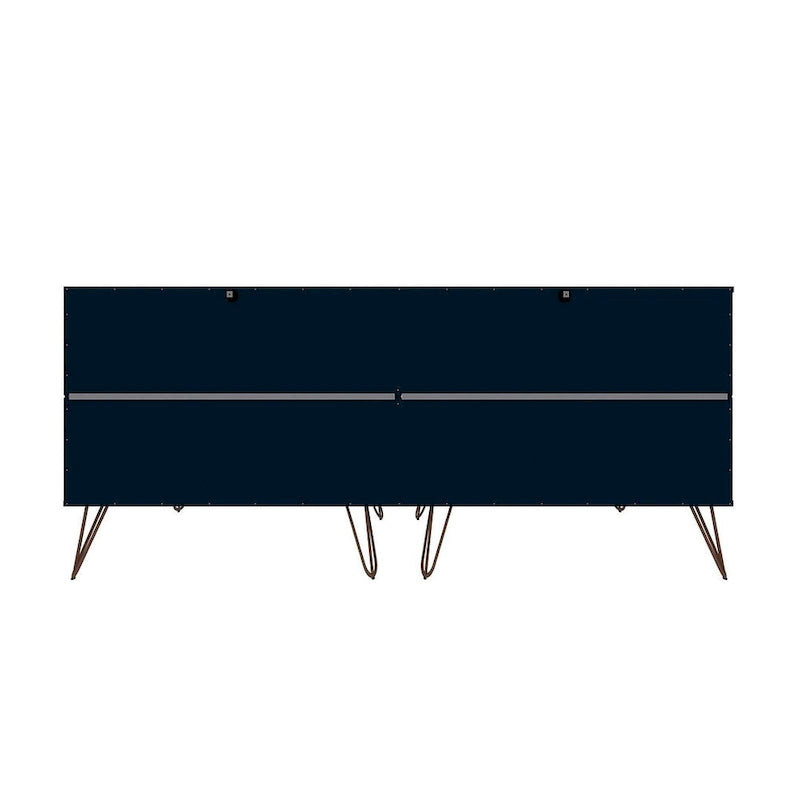 Commode basse à 6 tiroirs avec pieds en métal