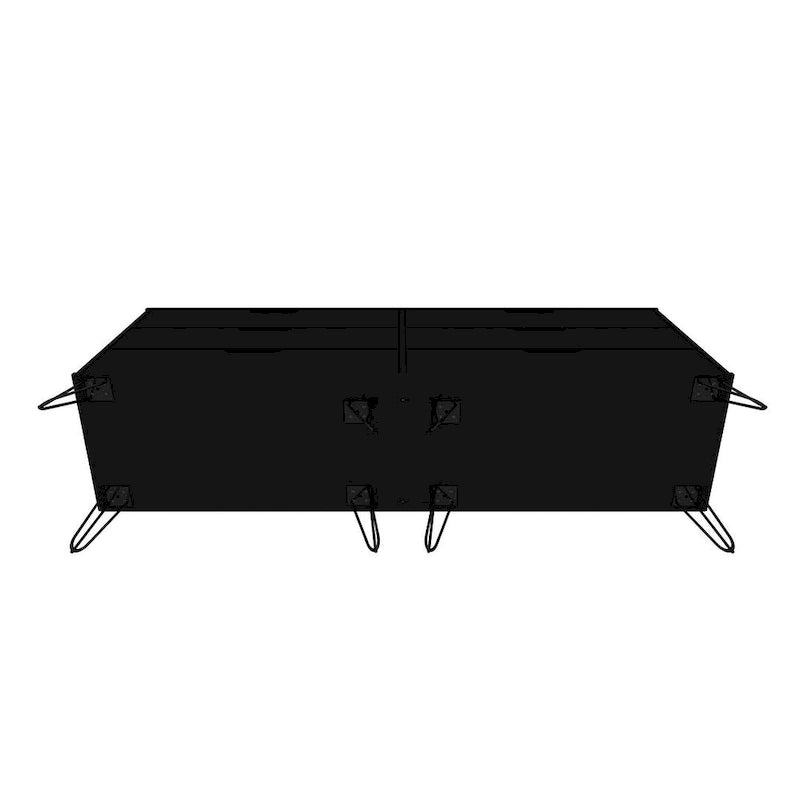 Commode basse à 6 tiroirs avec pieds en métal