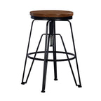 Tabouret réglable en bois et métal de 63,5 à 73,5 cm