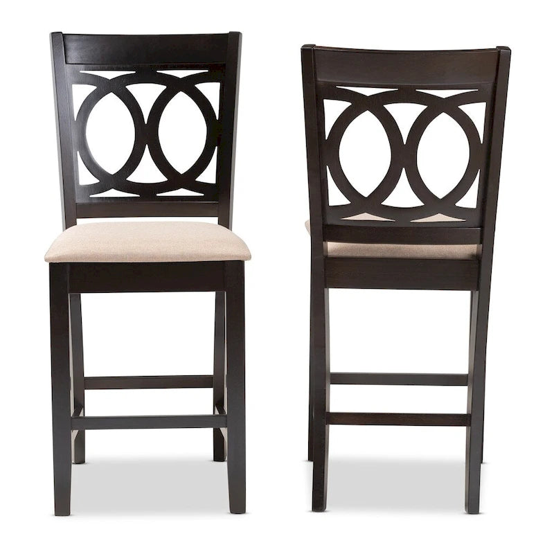 Ensemble de 2 tabourets de bar modernes et contemporains