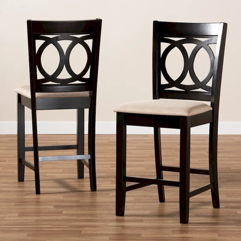 Ensemble de 2 tabourets de bar modernes et contemporains